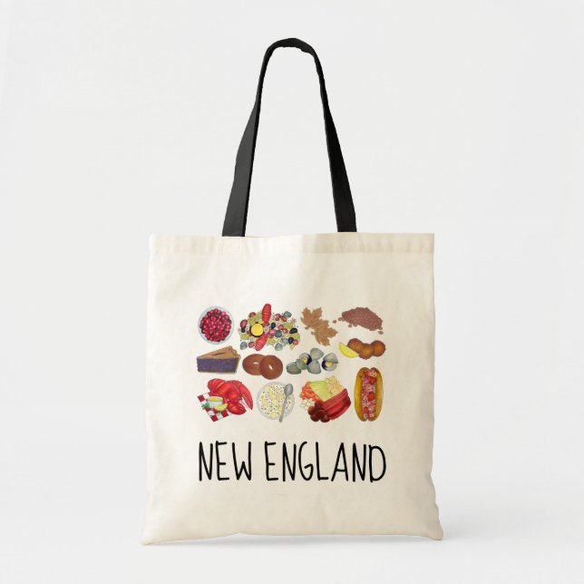 Coastal New England Foods Northeast America USA Tote Bag (Front)