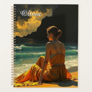 Coastal Night Seaside Reflection Personalised Planner