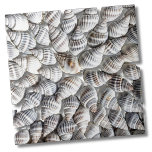 Coastal Ocean Sea Shell Pattern Tile<br><div class="desc">Beautiful tile made up of a starburst of tiny seashells! Perfect for the beach lover, nautical theme, or a summer pattern. Whether you want to use this tile as a little coaster or trivet for a drink or plate... or you want to go big with a kitchen backsplash or bathroom...</div>