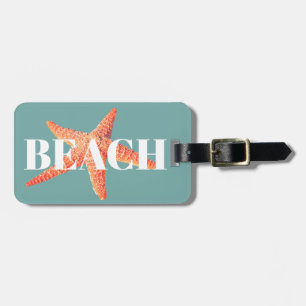 Coastal Ocean Starfish BEACH Luggage Tag
