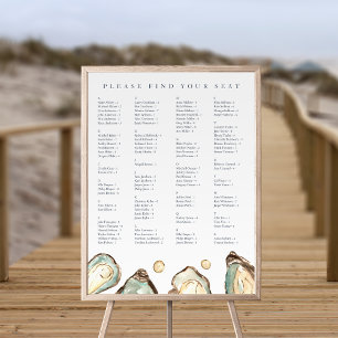 Coastal Oyster Alphabetical Wedding Seating Chart