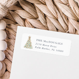 Coastal Oyster Christmas Tree Return Address