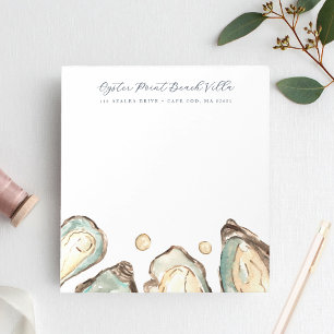 Coastal Oyster Personalised Vacation Rental Notepad
