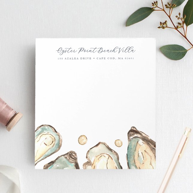 Coastal Oyster Personalised Vacation Rental Notepad (Creator Uploaded)