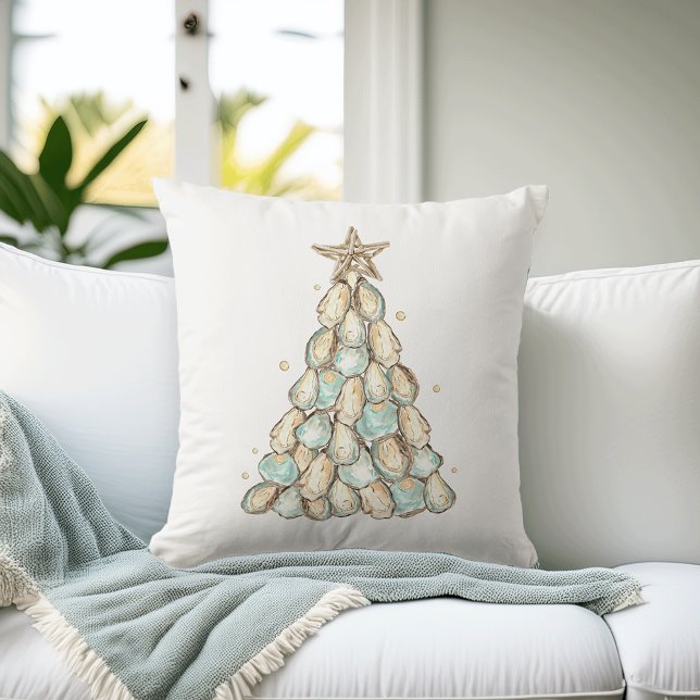 Coastal Oyster Shell Christmas Tree Cushion (Creator Uploaded)