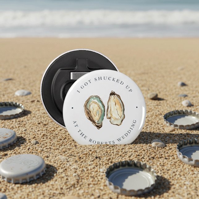 Coastal Oyster "Shucked Up" Wedding Favour Bottle Opener (Creator Uploaded)