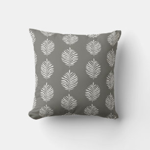 Coastal Palm Leaf Pattern Foghorn Cushion