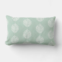 Coastal Palm Leaf Pattern Mist Jade