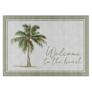 Coastal Palm Tree Personalised Cutting Board