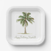 Coastal Palm Tree Personalised Party