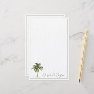 Coastal Palm Tree Personalised Stationery