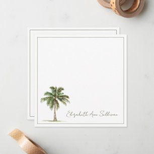 Coastal Palm Tree Personalized Card