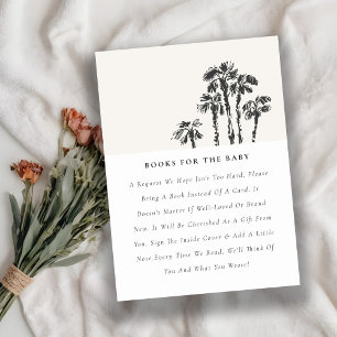 Coastal Palm Tree Sketch Books For Baby Shower Enclosure Card