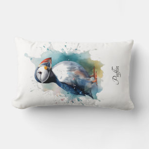 Coastal Puffin New Home Welcome Accent Lumbar Cushion