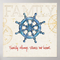 Coastal Quote | Family Always Steers me Home
