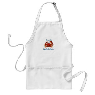 Coastal Red Crab (no Stripes) Nautical Standard Apron