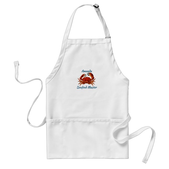Coastal Red Crab (no Stripes) Nautical Standard Apron (Front)