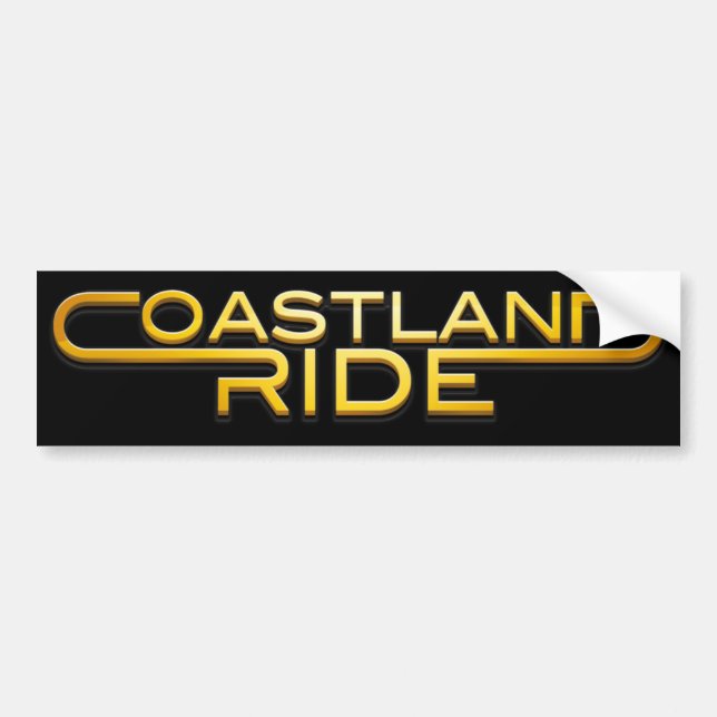 Coastal Ride - Name logo Bumper Sticker (Front)