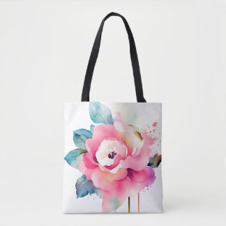 Coastal Riviera Signature Rose Luxury Tote Bag