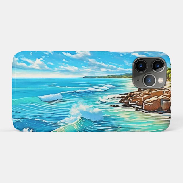 Coastal Rock Scene Design Case-Mate iPhone Case (Back (Horizontal))