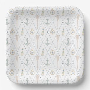 Coastal Sailboat Paper Plates