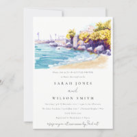 Coastal Sand Beach Rocky Seascape Couples Shower