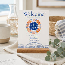 Coastal Sand Dollar Beach House Wi-Fi Sign