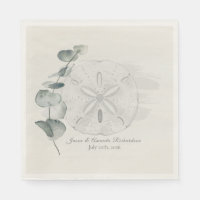 Coastal Sand Dollar & Eucalyptus watercolor