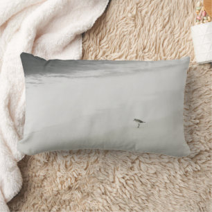 Coastal Sandpiper on the Beach Lumbar Cushion