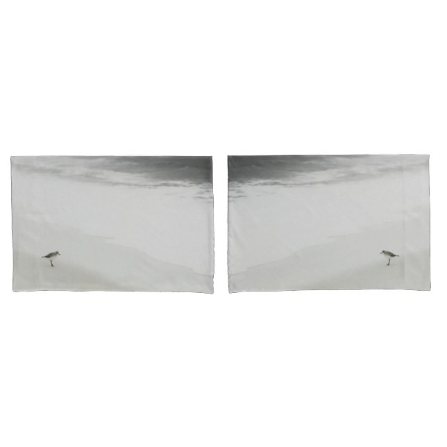 Coastal Sandpiper on the Beach Pillowcase (Front-Set)