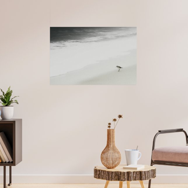 Coastal Sandpiper on the Beach Poster (Living Room 3)