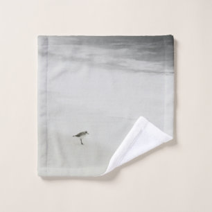 Coastal Sandpiper on the Beach Wash Cloth