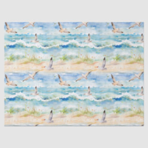 Coastal Sandpiper Shoreline Pattern (2) Tissue Paper