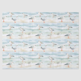 Coastal Sandpiper Shoreline Pattern (6) Tissue Paper