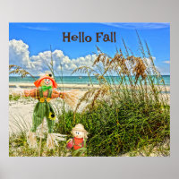 Coastal Sanibel Island Florida Beach & Scarecrow 