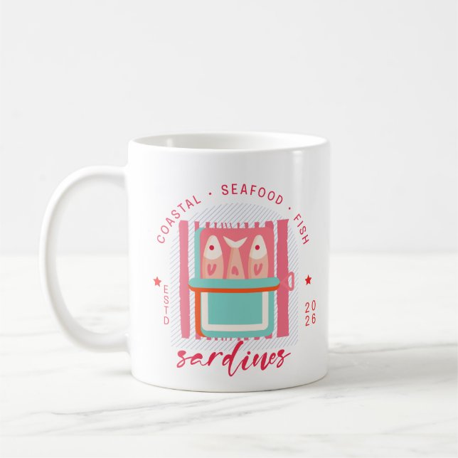 Coastal Sardines Italy Style Coffee Mug (Left)