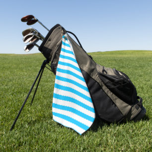 Coastal Scallop Stripes Golf Towel