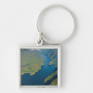 Coastal Scenery In Great Bear Rainforest Key Ring