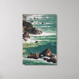 Coastal Scenic With Waves Canvas Print