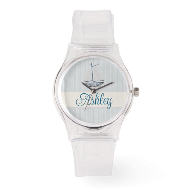 Coastal Scrapbook Sailboat Watch (Front)
