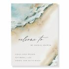 Coastal Sea Waves Sand Beach Bridal Shower Welcome