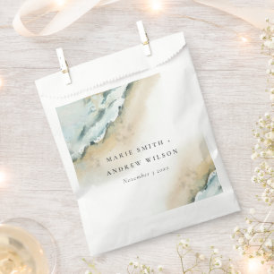 Coastal Sea Waves Sand Beach Nautical Wedding Favour Bags