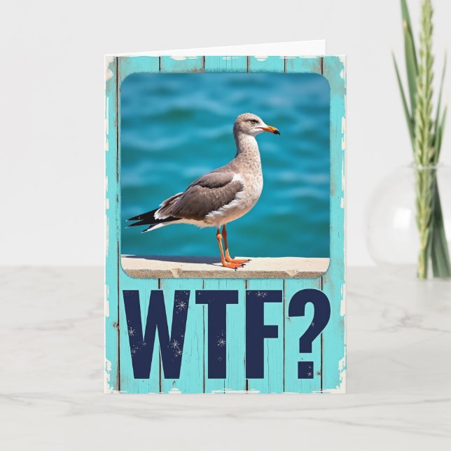 Coastal Seabird Birthday Card (Front)