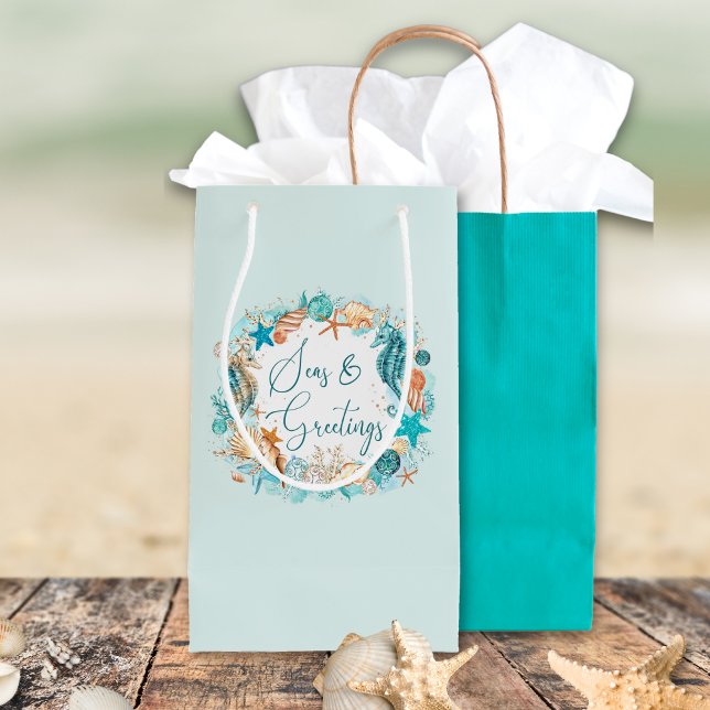 Coastal SEAS & GREETINGS Seahorse Shells Small Gift Bag (Creator Uploaded)