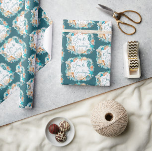 Coastal SEAS & GREETINGS Seahorse Shells Wrapping Paper