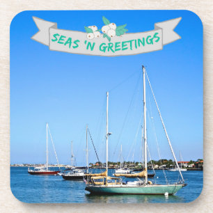 Coastal Seas n Greetings Sailboats on the Bay Coaster