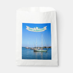 Coastal Seas n Greetings Sailboats on the Bay Favour Bags