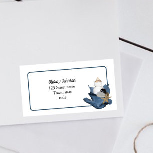 Coastal seashell beach blue iris elegant modern