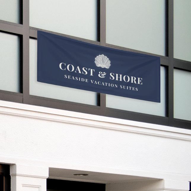 Coastal Seashell Brand Logo Banner (Outside Building)
