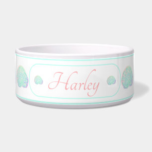 Coastal Seashell Personalised Pet Bowl